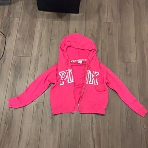 Pink zip up hoodie